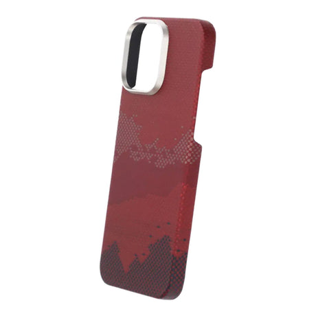 iPhone 16 Pro Max Kuori Kevlar MagSafe Punainen kuviolla