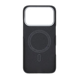 iPhone 17 Pro Kuori Kevlar MagSafe Musta ruudukkokuvio