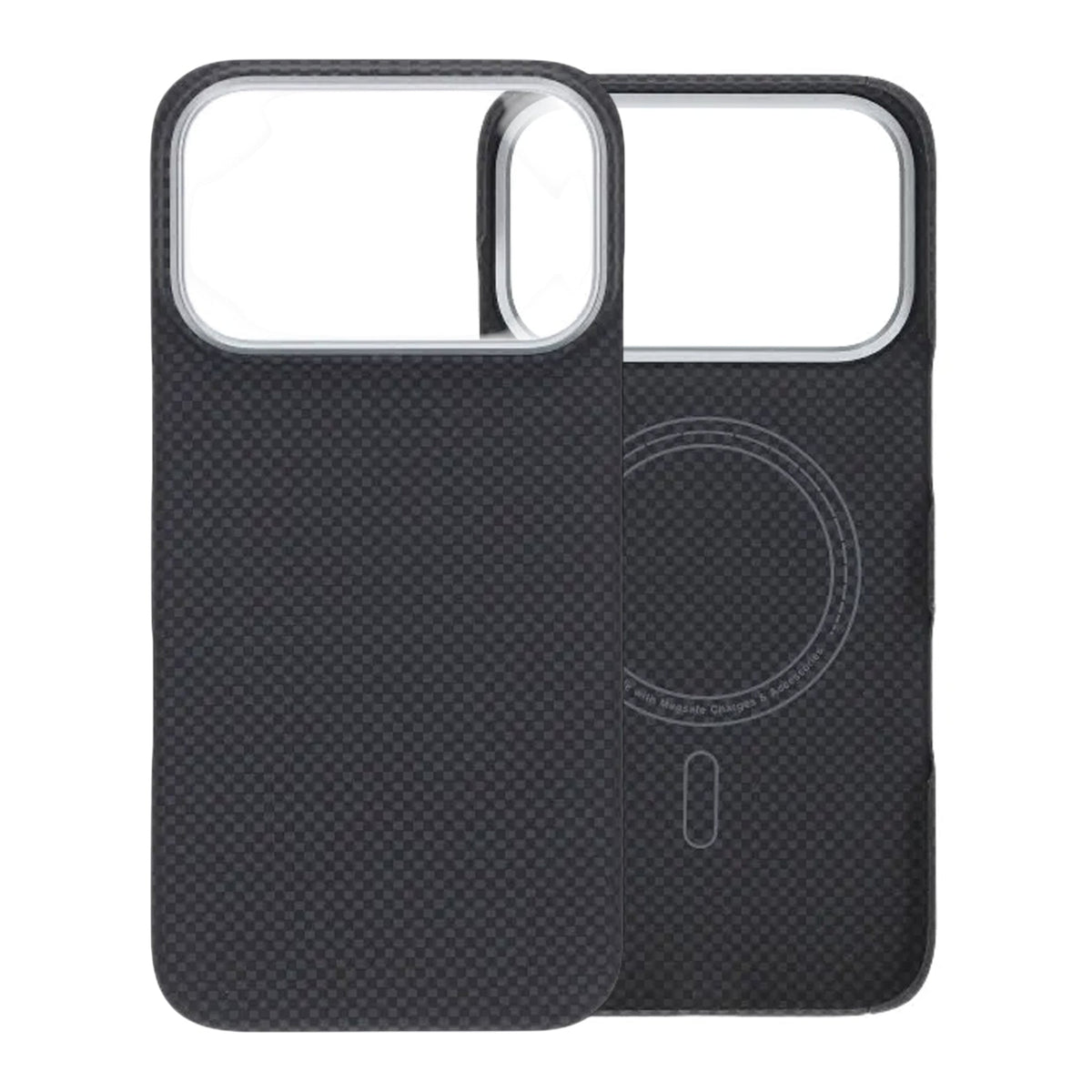 iPhone 17 Pro Kuori Kevlar MagSafe Musta ruudukkokuvio