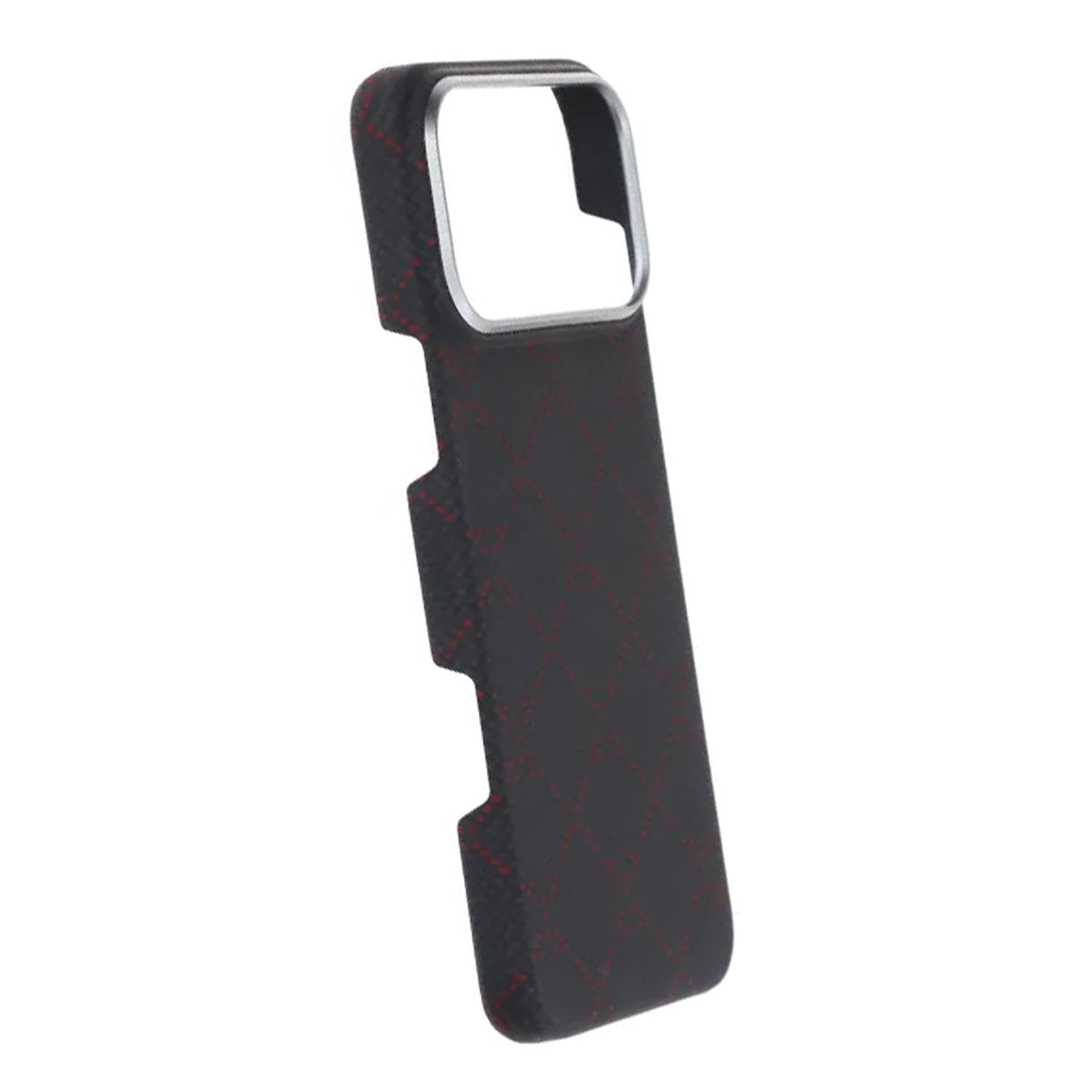 iPhone 17 Pro Max Kuori Kevlar MagSafe Musta-punainen ruudukkokuvio