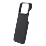 iPhone 17 Pro Max Kuori Kevlar MagSafe Musta-punainen ruudukkokuvio