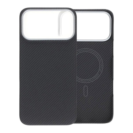 iPhone 17 Pro Max Kuori Kevlar MagSafe Musta raidoilla