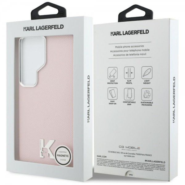 Karl Lagerfeld Samsung Galaxy S26 Ultra Kuori K Logo MagSafe Pinkki