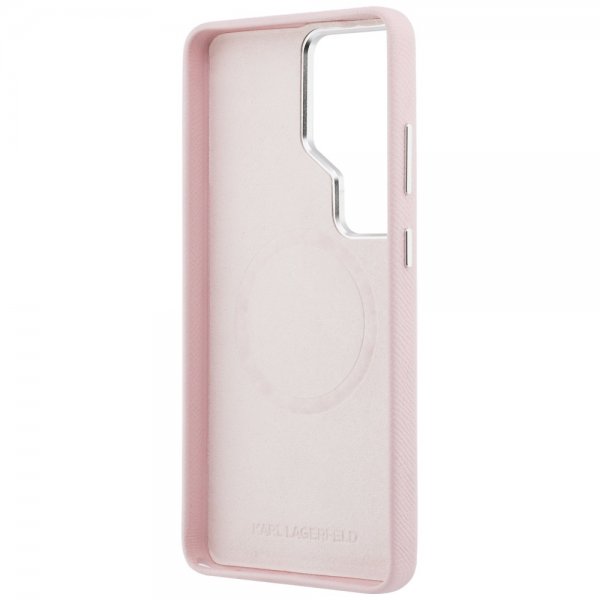 Karl Lagerfeld Samsung Galaxy S26 Ultra Saffiano MagSafe -kuori, pinkki
