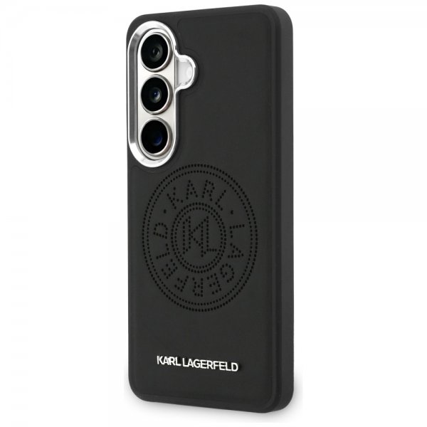 Karl Lagerfeld Samsung Galaxy S26 Kuori Perforoitu Logo MagSafe Musta