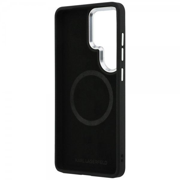 Karl Lagerfeld Samsung Galaxy S26 Ultra Kuoret Perforated Logo MagSafe Musta