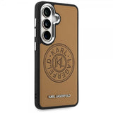 Karl Lagerfeld Samsung Galaxy S26 -kuori, rei'itetty logo, MagSafe, ruskea