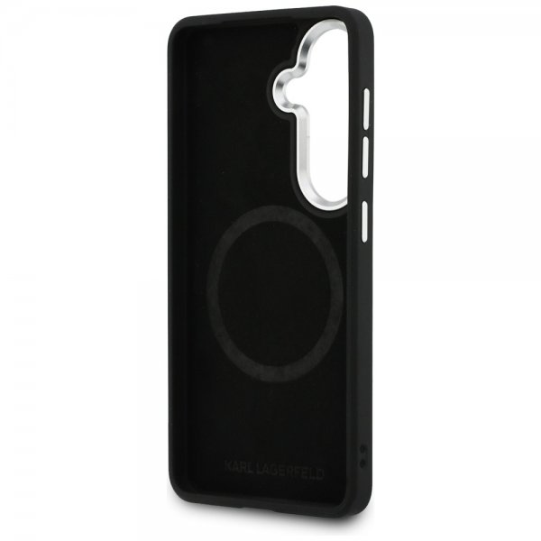 Karl Lagerfeld Samsung Galaxy S26 -kuori, rei'itetty logo, MagSafe, ruskea