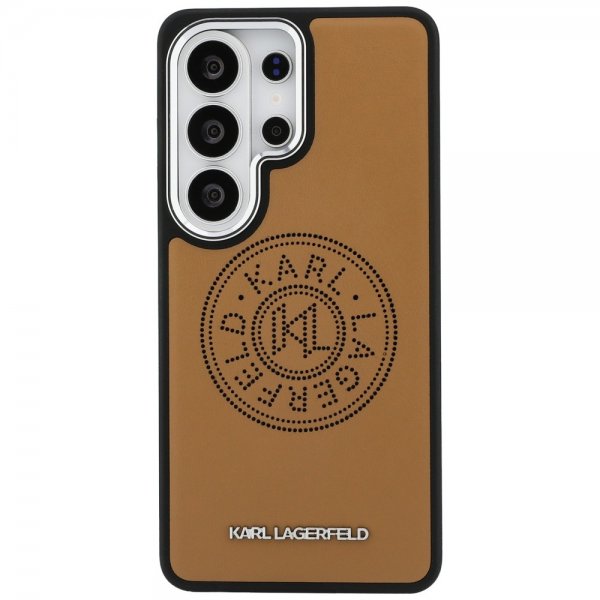 Karl Lagerfeld Samsung Galaxy S26 Ultra Kuoret Perforated Logo MagSafe Ruskea