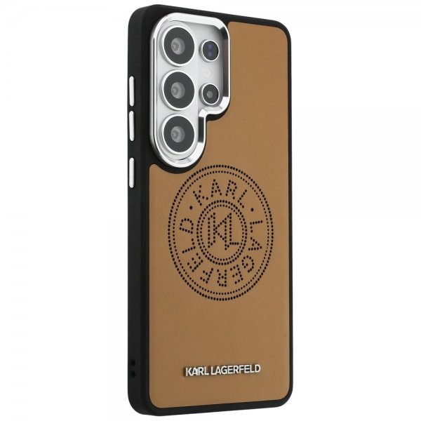 Karl Lagerfeld Samsung Galaxy S26 Ultra Kuoret Perforated Logo MagSafe Ruskea