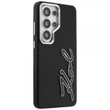 Karl Lagerfeld Samsung Galaxy S26 Ultra -kuori Metal Logo Grained - musta