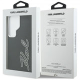 Karl Lagerfeld Samsung Galaxy S26 Ultra -kuori Metal Logo Grained - musta