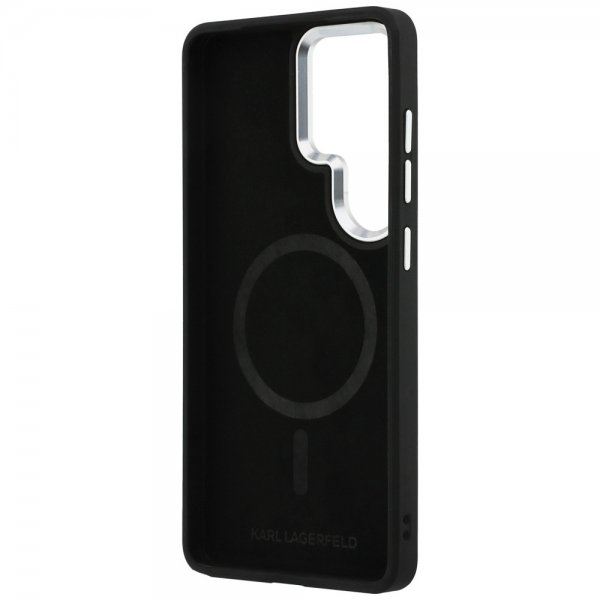 Karl Lagerfeld Samsung Galaxy S26 Ultra -kuori, kohokuvioitu MagSafe, musta