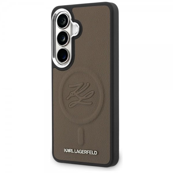 Karl Lagerfeld Samsung Galaxy S26 Plus Kuori Embossed MagSafe Ruskea