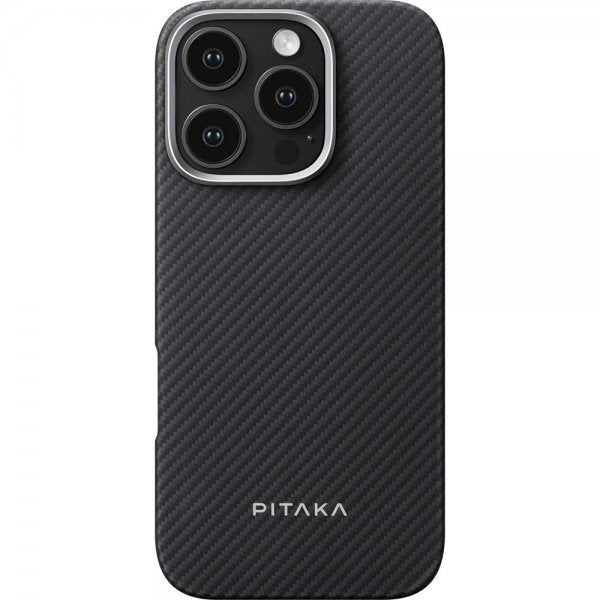 Pitaka iPhone 16 Pro Max Kuori Ultra-Slim Case MagSafe Musta/Harmaa Twill
