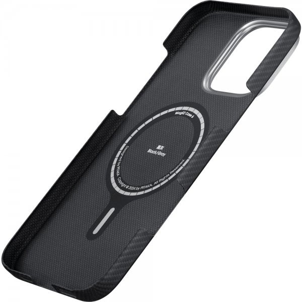 Pitaka iPhone 16 Pro Max Kuori Ultra-Slim Case MagSafe Musta/Harmaa Twill