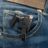 Bluelounge Kii 30pin iPhone 3, 4/4s laturi, avaimenperä, musta