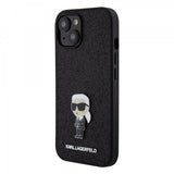 Karl Lagerfeld iPhone 15 Kuoret Fixed Glitter Musta