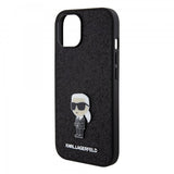 Karl Lagerfeld iPhone 15 Kuoret Fixed Glitter Musta