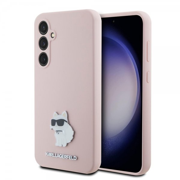 Karl Lagerfeld Samsung Galaxy S23 FE Liquid Silicone Choupette -kuori, pinkki