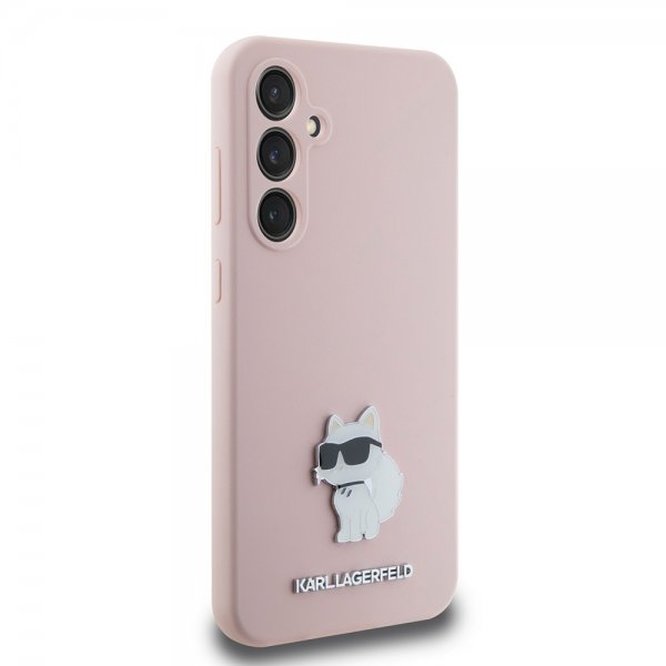 Karl Lagerfeld Samsung Galaxy S23 FE Liquid Silicone Choupette -kuori, pinkki