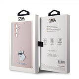 Karl Lagerfeld Samsung Galaxy S23 FE Liquid Silicone Choupette -kuori, pinkki