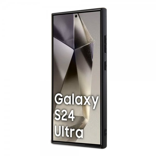 Karl Lagerfeld Samsung Galaxy S24 Ultra Suojakuori Grip & Stand Saffiano Musta