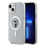 Karl Lagerfeld iPhone 15 -kuori Ikonik MagSafe Transparent