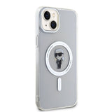 Karl Lagerfeld iPhone 15 -kuori Ikonik MagSafe Transparent