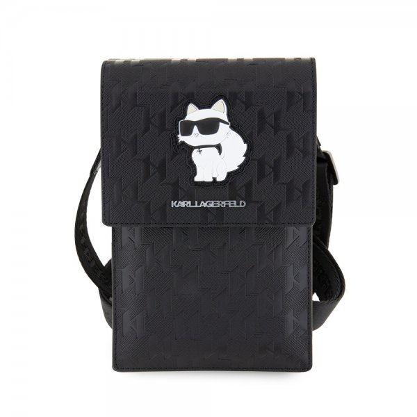 Karl Lagerfeld Wallet Phone Pouch Monogram Choupette Musta