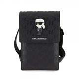 Karl Lagerfeld Wallet Phone Pouch Monogram Ikonik Musta