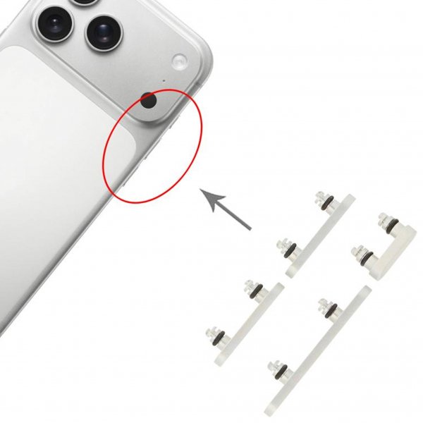 Näppäimistö iPhone 17 Prolle ja 17 Pro Maxille – hopea