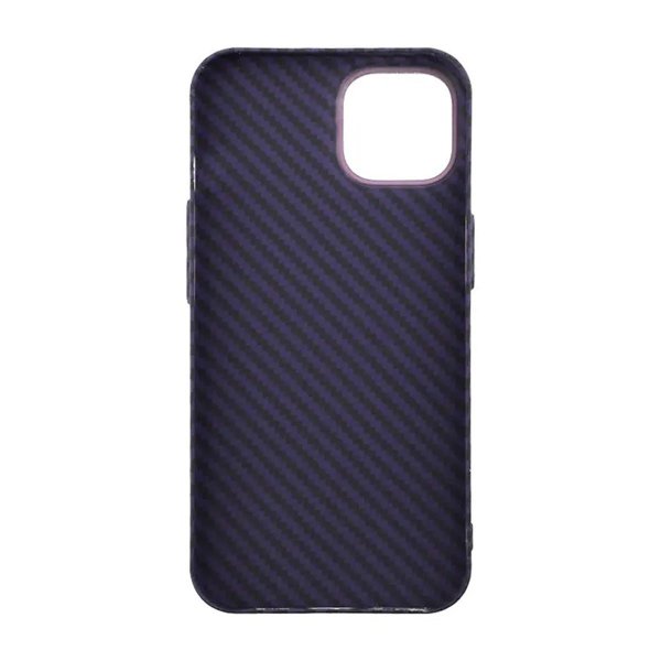 iPhone 14 Kuori Hiilikuitukuvio Violetti