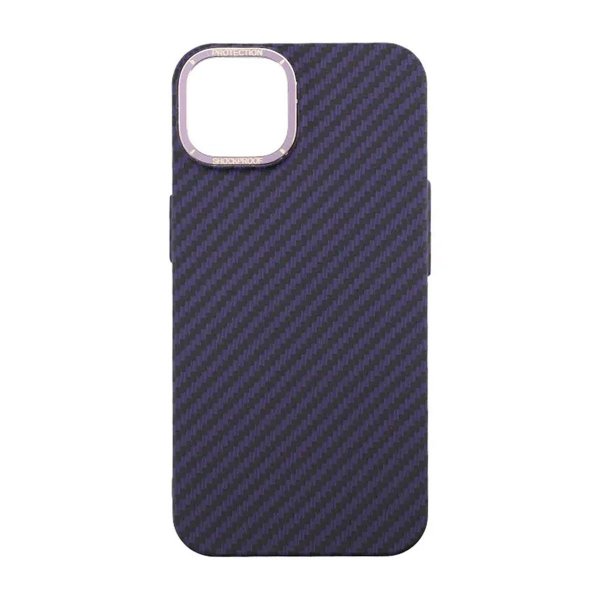 iPhone 14 Kuori Hiilikuitukuvio Violetti
