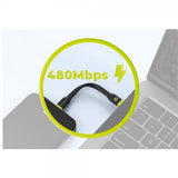 Mobile Origin Kompakti USB-C-kaapeli 10 cm Musta