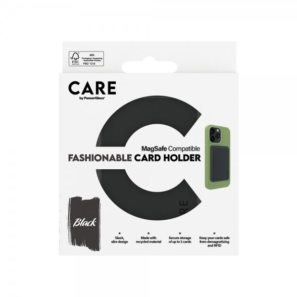 CARE by PanzerGlass Korttikotelo Muodikas Korttikotelo MagSafe Musta
