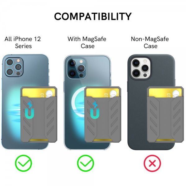 Ahastyle Korttipidike PT133-A MagSafe Harmaa