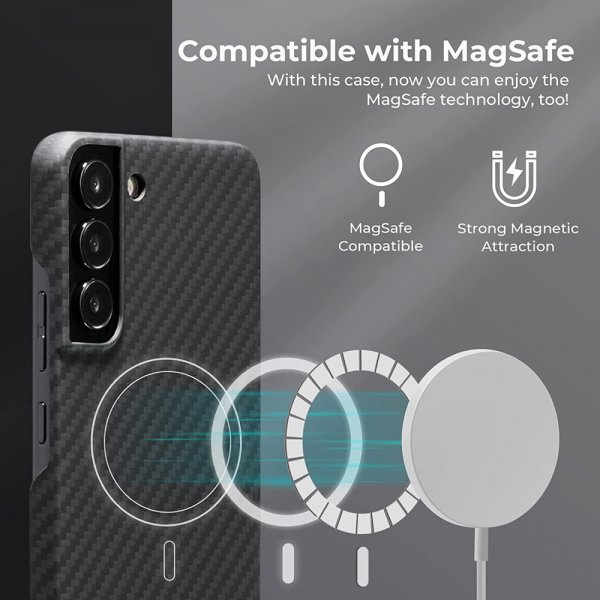 Pitaka Samsung Galaxy S22 Kotelo MagEZ Case 2 Musta/Harmaa Twill