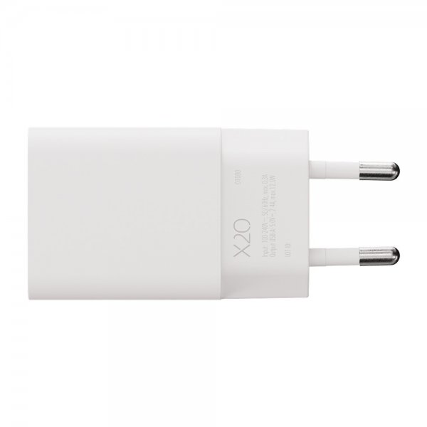 X2O Laturi 12W USB-A Valkoinen