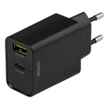 Deltaco Laturi 18W USB-C PD & USB-A Musta