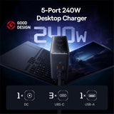 Baseus laturi 240W Digital GaN Desktop pikalaturi