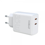 Celly-laturi 2xUSB-C 35W valkoinen