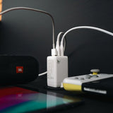 Aqiila Laddare Chargebird W65 GaN 67W Valkoinen