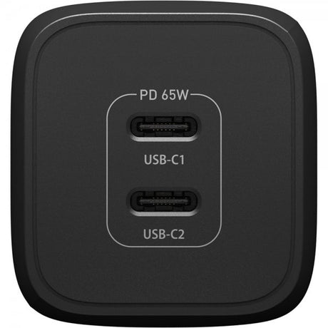 Otterbox Dual Port Wall Charger 65W USB-C GaN, musta