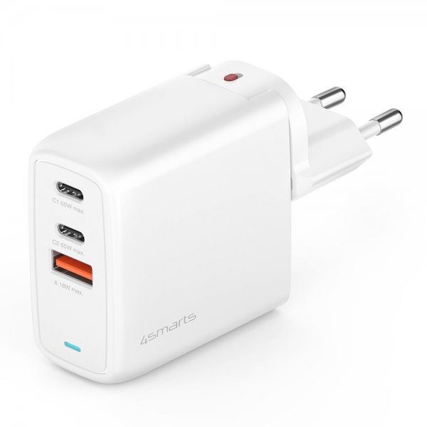 4smarts Laturi GaN Flex 65W 2 USB-C+1 USB-A