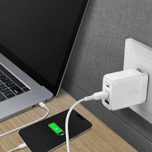 GP Laturi GaN PD 65W 2xUSB-C + 1xUSB-A