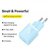 Baseus GaN5 Pikalaturi Mini 30W Sininen