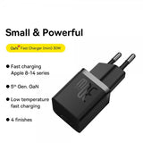 Baseus Laturi GaN5 Fast Charger Mini 30W Musta