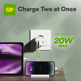 GP-laturi PD 20W USB-A + USB-C