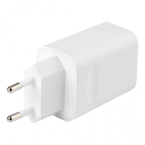 Deltaco laturi pikalataus 24W USB-A valkoinen